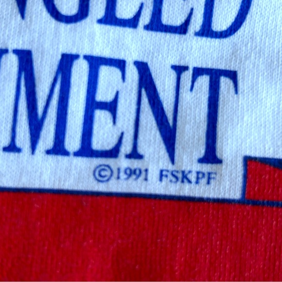 Vintage Star Spangled Banner Monument "Lipton" Single Stitch T-Shirt Tee NOS - Picture 11 of 13